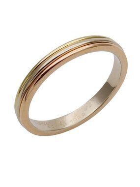 Cartier Ring Vendome Yellow Gold Pink White 58 Three